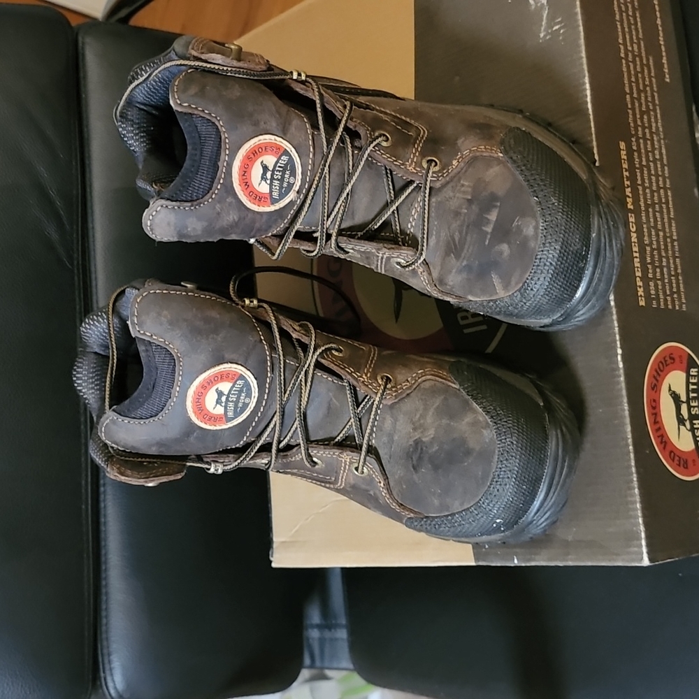 RED WING IRISH SETTER Steel Toe Leather Boots